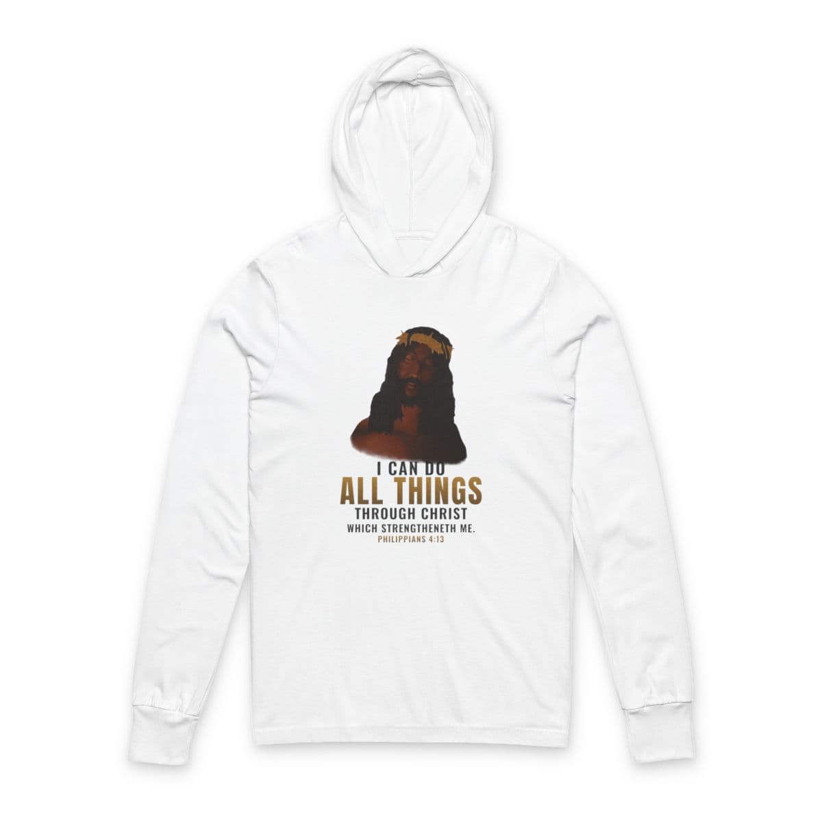 Hooded long sleeve — Anything Is Possible, Philippians 4:13